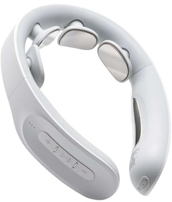 MYTREX Dr.Heat Neck Masajeador Cervical y Espalda con EMS y Calor Color Blanco | Dispositivo Eléctrico de Cuello para Alivio del Dolor con 6 Modos de Masaje y 16 Niveles de Intensidad