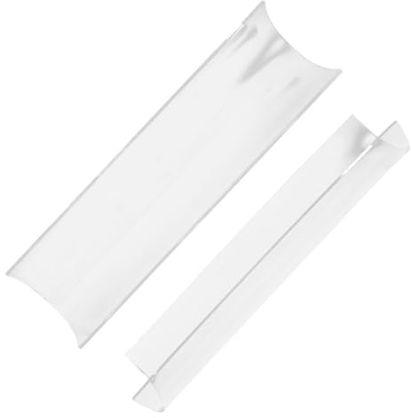 Sosoport Molde para Rollo de Pastel Acrílico Transparente 2 Piezas U Forma Pequeño 75 CM y Grande 86 CM Utensilio de Repostería para Hornear Postres y Pasteles en Casa