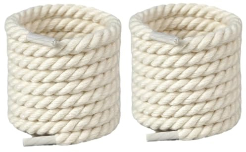 LQLXLY Lacci in corda di cotone di alta qualità, spessi e rotondi, per scarpe da ginnastica Air Force 1, lacci di ricambio per scarpe da ginnastica, Khaki chiaro , 63''/160CM