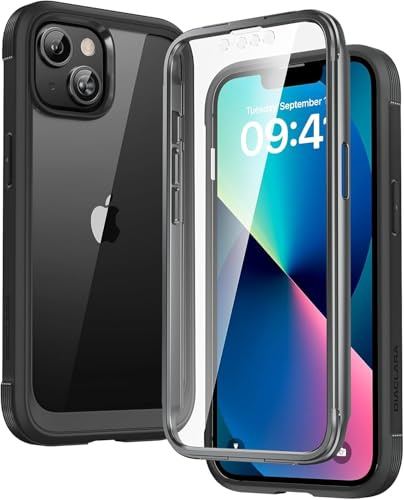 Diaclara für iPhone 13 Hülle 360 Grad Militärschutz, Schwarz | Vollschutz Schutzhülle Stoßfest mit integrierter Displayschutzfolie Touch-empfindlich Handyhülle für iPhone 13 6,1 Zoll