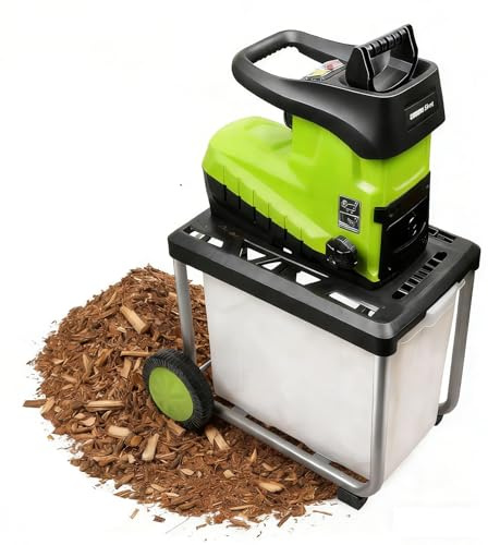 Sushangmao Biotrituratore da Giardino da 2800 W, Nuova Testa di Taglio A Dentatura Dentata, 5000 Giri/Min, per Un Taglio Efficiente dei Rami da 45 Mm/1,77 Pollici