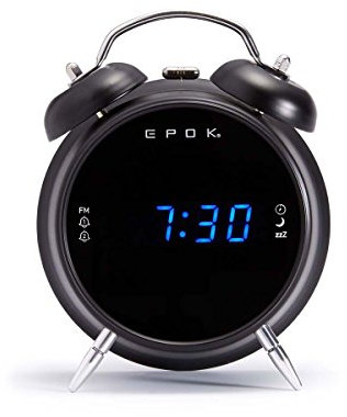 Bigben Interactive RR90EPOKN Radio Portable Horloge Noir - Radios Portables (Horloge, FM, LED, Bleu, Noir, Uniforme)
