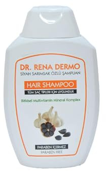 DR RENA DERMO Schwarzer Knoblauch gegen Haarausfall Knoblauch Shampoo 300ml