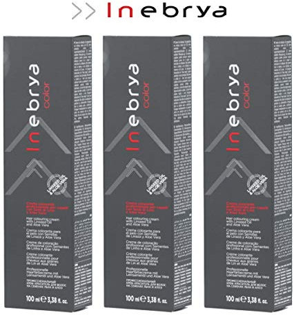 3x Inebrya Color - 7.1 Biondo Cenere - Crema Colorante per Capelli - 100 ml