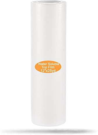 New brothread 25 Mikrons Transparent Wash Away (Wasserlösliche) Stickfolie für Maschinen Stickerei - 12 x25 Yd/Rolle