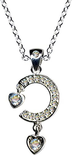 ANHÄNGER mi Kette I Art Nouveau Jugendstil I Silberanhänger Collier I Steinfarbe weiss I Schmuck im Online Shop kaufen I 54052