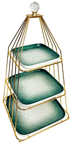 Cupola di vetro con base in legno Alzata for torta Espositore a cupola Cloche Copertura for campana in vetro trasparente Vassoio for torta in legno for dessert Formaggio Caramelle Piante grasse ( Colo