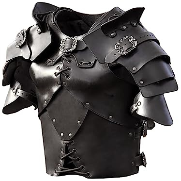 F Fityle Brustpanzer, Schulterpanzer, Körperpanzer, PU-, Krieger-Brustpanzer, Steampunk-Retro-Stil, Vintage-Cosplay-Zubehör, mittelalterlicher Brustpanzer