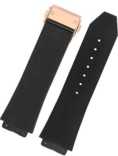 KAVJU Uhrenarmband für Hublot Big Bang Silikon, 25 x 19 mm, wasserdicht, Herren-Uhrenarmband, Kette, Uhrenzubehör, Gummi-Uhrenarmband