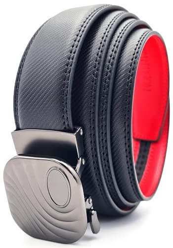 MM FASHION Gürtel Herren – Stufenlos Verstellbarer Herrengürtel mit Automatik Schnalle, Robuster Businessgürtel für Arbeit & Alltag, Perfekter Anzug Gürtel Herren Leder Breit 35mm