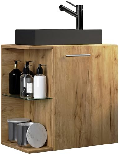VCM 2-TLG Set, Waschplatz für Gäste WC, Gästebad, Waschtisch Toilette, Badezimmer Set – Hausa-BL