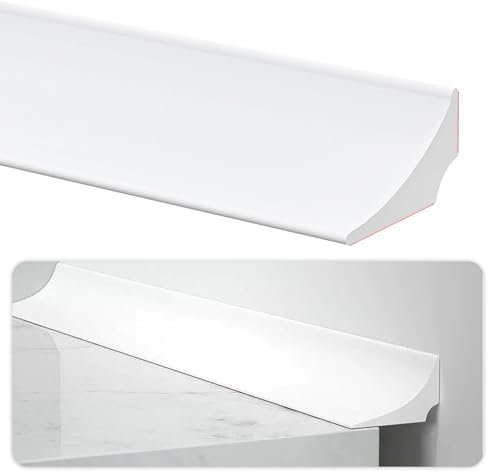 98Inch/2.5M Silicone Shower Threshold Water Barrier, Self-Adhesive Wet Room Floor Barrier, Caulk Bath Drip Guard Edging Water Stopper, Bath Sealant Strip for Sink Bathtub Countertop