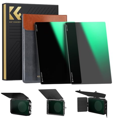K&F CONCEPT Filtre ND8+ND64 Carré 4X5.65 Compatible avec Tilta SmallRig Neewer Matte Box Densité Neutre Verre Optique HD Nano-Revêtements Étanche Anti des Rayures