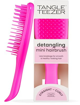 Tangle Teezer Mini Ultimate Detangler - Cepillo Desenredante Mini para Pelo Seco y Mojado - Apto para Todo Tipo de Cabello - Perfecto para Niños y Viajes - Rosa Runway