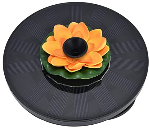 Atyhao Lotus Solar-Brunnen-Wasserpumpe, Outdoor-Landschaft, Garten, Schwimmender Wasserbrunnen für Schöne Mini-Brunnen mit Solarbetriebenem Miniatur-Brunnen (Lotus 1)