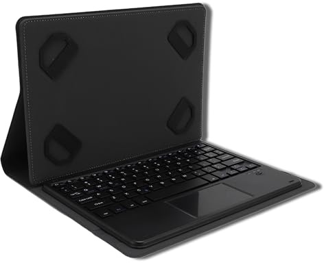 Sxhlseller Funda con Teclado para Tableta con Panel Táctil, Funda con Teclado Magnético Desmontable para Tableta de 9 a 11 Pulgadas, FundaparaTableta con Teclado para