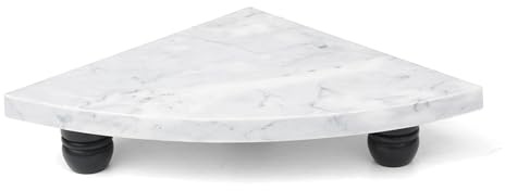 GMYIAK Marmor Riser Dekor Sockel Tablett, Dekorative Marmor Riser für Dekor Display, Dekorative Sockel Stand für Küche Counter Decor (Weiß-S)