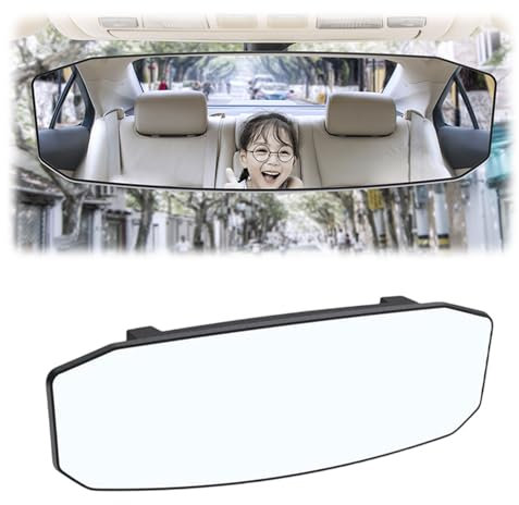 HAPPOW Rückspiegel Auto, Innenspiegel Auto, Große Vision Weitwinkel Panorama Auto Spiegel, Blendfreier Rückspiegel für Autos, SUVs, LKW(244x90mm)