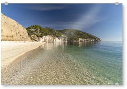 artboxONE Acrylglasbild 30x20 cm Reise/Strand und Meer Strand von Mattinata - Bild Italien