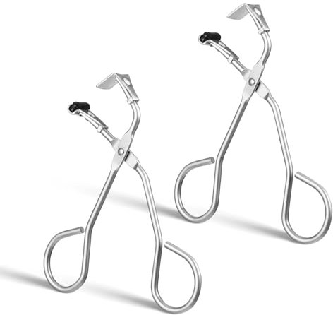JIEYAO 2 Stück Partielle Wimpernzange, Präzisions-Wimpernzange Mit Nachfüllpads Silikon Wimpern Curler Clip Tragbare Wimpernzange Mini Eyelash Curler Reise Wimpernwerkzeuge Für Alle Wimpernformen