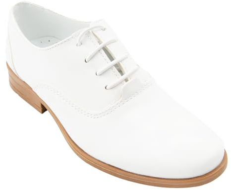 SIRRI Zapatos de Vestir Formales con Cordones Derby para niños, Calzado Formal para Bodas y Bailes de graduación