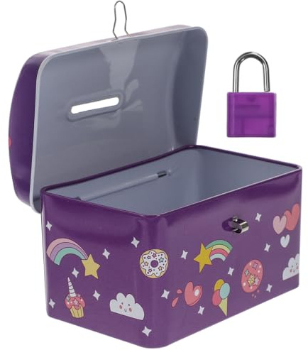 BESPORTBLE Einhorn Spardose Für Lustige Und Farbenfrohe Geldbank Mit Schloss Und Schlüssel Für Jungen Und Zufällige Farben Und Designs