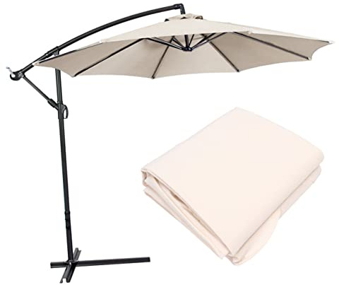 balacoo Ombrellone da Cortile 3 Metri in Poliestere, Protezione Uv, Beige