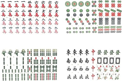 LoiYtrd Großes Mahjong for den Haushalt, klassisches chinesisches Mahjong-Spiel for Reisen, Partyspielidee, Geschenk, Mahjong-Steine