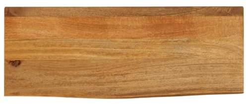 Frdhee Tavolo da pranzo, tavolo con bordo dell'albero, 90 x 40 x 3,8 cm, in legno massello, per tavolo, cucina, tavolo da ufficio e molto altro ancora