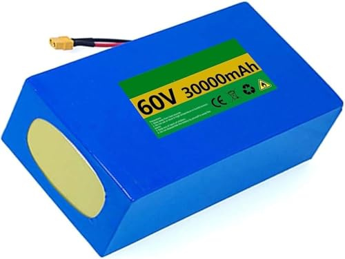 Pacco Batteria Per Bici Elettrica Da 60 V, Batteria Al Litio Da 60 V 8 Ah 10 Ah 20 Ah 30 Ah Con Caricabatterie E Scheda Di Protezione Per Motore Per Bicicletta Elettrica 60V 30Ah,XT90+DC