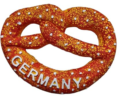 Souvenir Kühlschrankmagnet im Brezel Design – traditionelles Deutschland Motiv, detailreicher 3D Magnet – Reiseandenken Mitbringsel & Geschenkidee – Germany