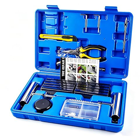 THCTYRP Kit de Reparación de Neumáticos de 68 Piezas, Universal