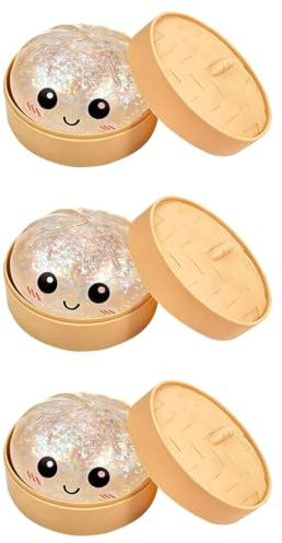 NONDK Glitter Dumpling Squishy Dumpling Leksak Dumplings Squishy Söta Dumplings Stressbollar Mjuka Kramningsavlastande Deg