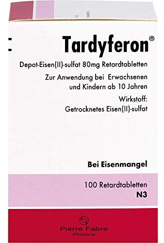 Wabtvkon Tardyferon 80 mg Retardtabletten bei Eisenmangel, 100 St. Tabletten