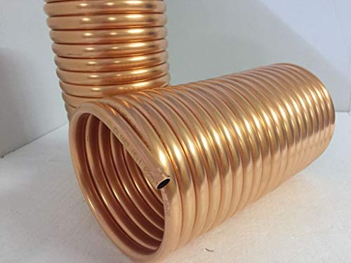 Spirale en tube de cuivre de 15 x 1 mm pour tuyau de four de 150 mm de 10 m avec diamètre intérieur d'environ 152 mm