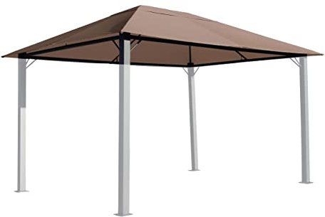 Quick-Star Toit de Rechange pour tonnelle Paris Taupe 3 x 4 m