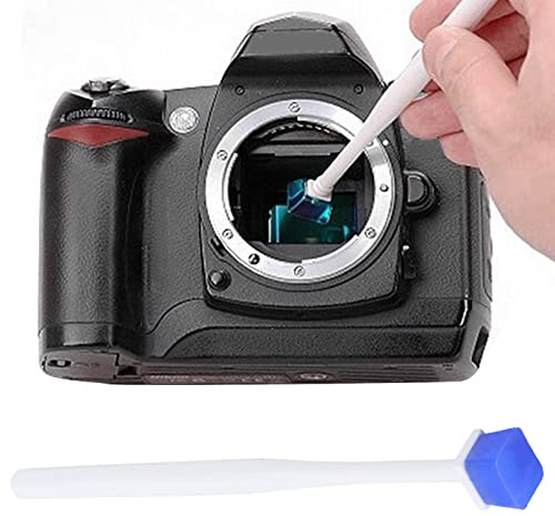 Pluma de Limpieza, plástico + látex sintético Cámara Digital Sensibilizante Pluma de Limpieza Cepillo, Kit de Limpieza Sensor CMOS/CCD Universal(Azul)