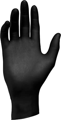 Kleva Latex Handschuhe puderfrei, unsteril, schwarz, 100 Stück, Größe S, 700 g