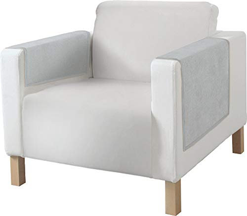 Erwin Müller Armlehnenschoner, Sesselschoner 2er- Pack Silber Größe 50x75 cm - anschmiegsam, temperaturausgleichend, pflegeleicht, strapazierfähig