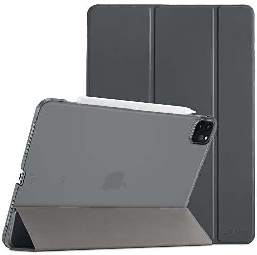 ProCase Hülle für 12,9 iPad Pro 2022/2021/2020/2018 (6/5/4/3 Gen), Schutzhülle Leicht Dünn Hart Smart Case Cover Kompatibel mit 12.9 Zoll iPad Pro -Grau