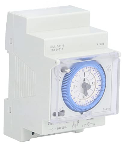 Zeitschaltuhr, 110‑230V 24 Stunden mechanischer Schalttimer 3-Modul-Segment-Digitalanzeige mit Gangreserve für Licht für Lampe für Innenbereich