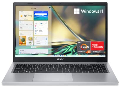 acer Aspire 3 A315-24P-R2SC Slim Ordinateur portable | Écran IPS Full HD de 15,6 | Processeur AMD Ryzen 5 7520U Quad-Core | AMD Radeon Graphics | 8 Go LPDDR5 | SSD NVMe 256 Go | Wi-Fi 5 | Windows 11
