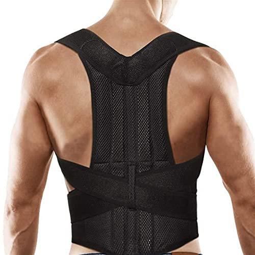 Rückenbandage, Haltungskorrektur, Wirbelsäulenstütze für Damen und Herren, Lendenschulterstützgürtel zur Unterstützung des oberen und unteren Rückens, Hüftgurt zur Linderung von Schmerzen (Größe