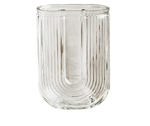 Vasen Glasvasen Transparente Blumenvasen auf Wasserbasis Trockenblumensträuße Wohnzimmer Teetisch Ornamente U-förmige transparente Glasvasen Vasen für die Inneneinrichtung