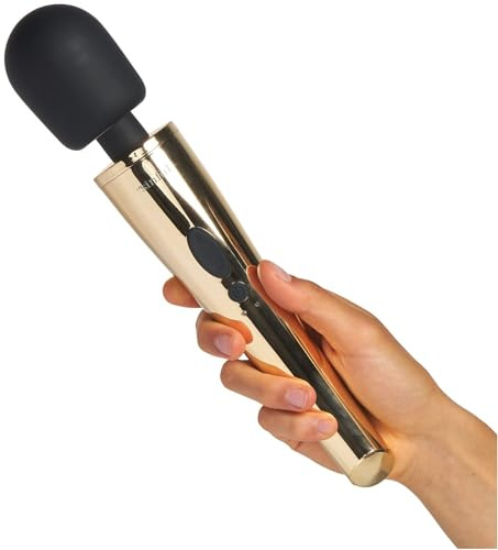 Sinful Magic Wand Sexspielzeug - Luxy Extra Leistungsstarker Vibrator Massagestab für Frauen - Leise, Spritzwassergeschützt Vibrator Wand ohne Kabel - 10 Vibrationseinstellungen - Gold