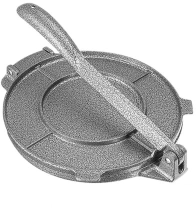 Leopacat Tortilla Presse, 6,5 Zoll Tortilla Presswerkzeug, Maismehl Presse, Gusseisen Mehl Tortilla Presse, Küchenpresse, Teigpresse für hausgemachte Tortillas, Pfannkuchenwerkzeug Druckpresse