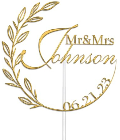 KreateSquare Personalised Cake Topper, Custom Name Party Cake Decoration