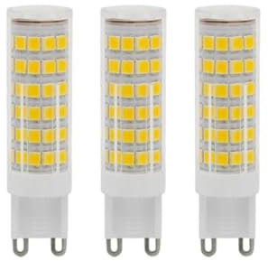 Hope lamps G9 LED-Leuchtmittel, flackerfrei, 9 W, 12 W, breite Spannung, 85 – 265 V, Kristall, drei Farben, dimmbar, 1000 lm (3 Stück), 12 W, Warmweiß