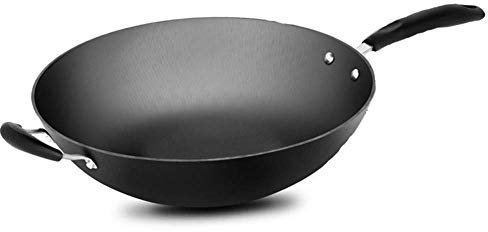 OUZBEM Padella Wok, Pentola in Ferro, Rivestimento in Ceramica Antiaderente, Manico Resistente alle Alte Temperature, 36 CM, Adatta A Vari Fornelli, Padelle Facili da Pulire Vision