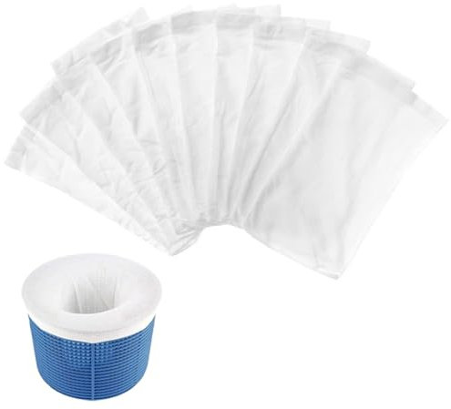 EIHI 10 Piezas Filtro de Piscina Blanco, Calcetines Skimmer,Calcetines Skimmer de Piscina,Filtro Skimmer de Piscina, para Eliminar Escombros,Hojas,Aceite,Polen e Insectos